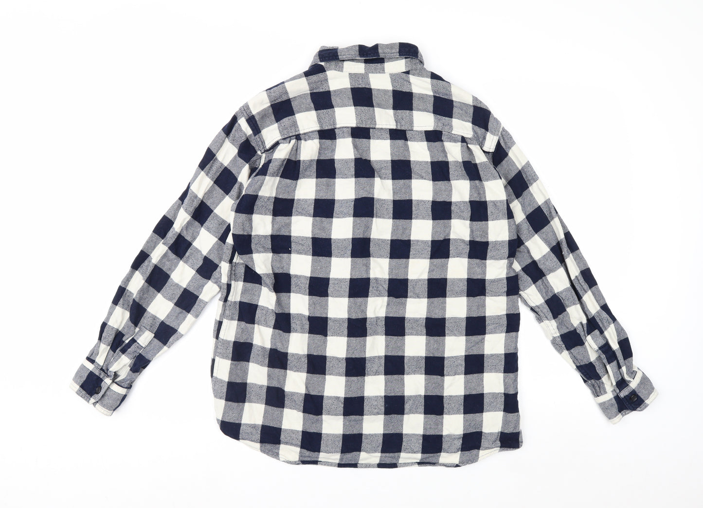 Uniqlo Men's Blue Check Flannel Button-Up Shirt Size L