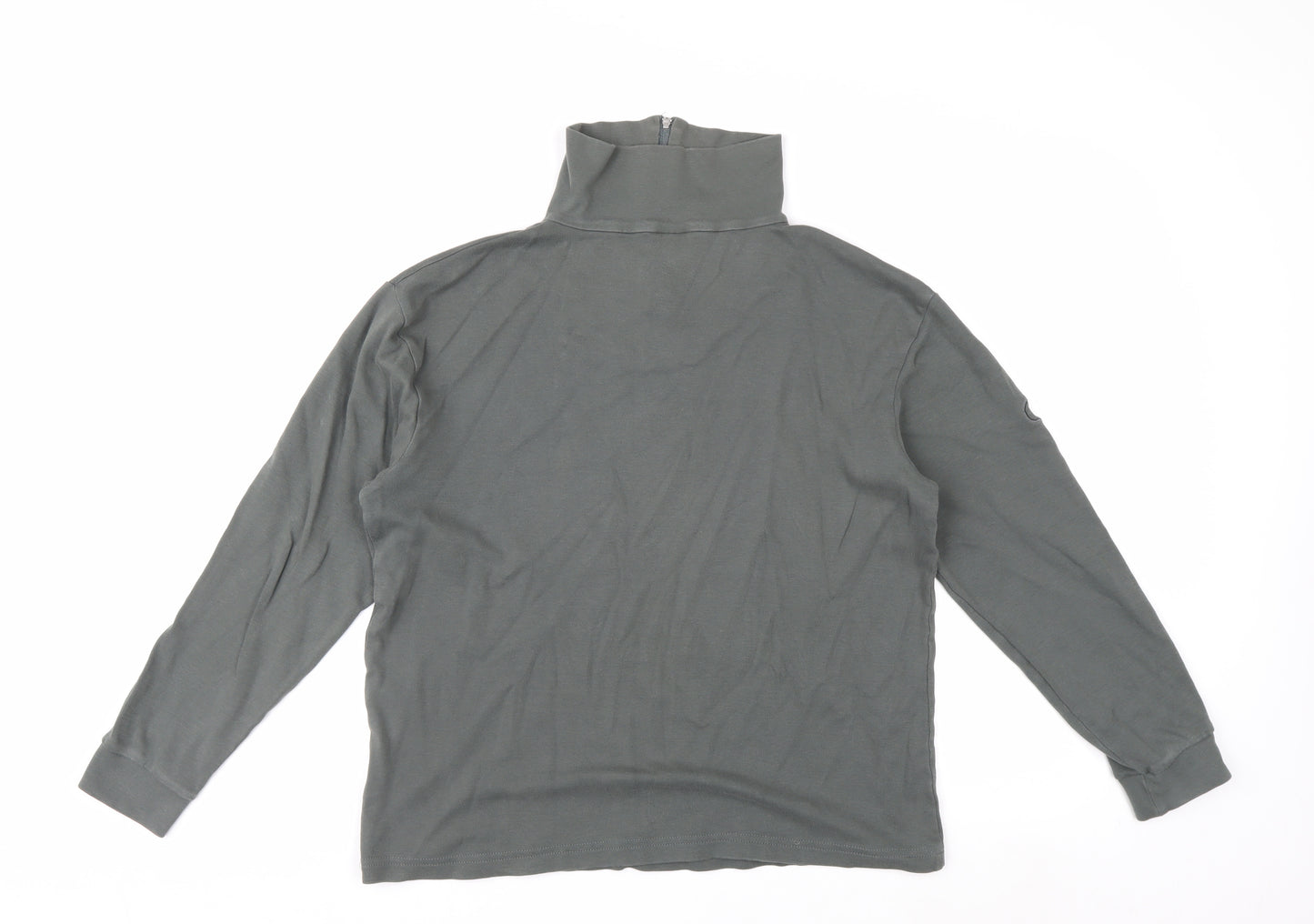 Benger Men's Grey 1/4 Zip Cotton Sweatshirt Size L Regular Fit