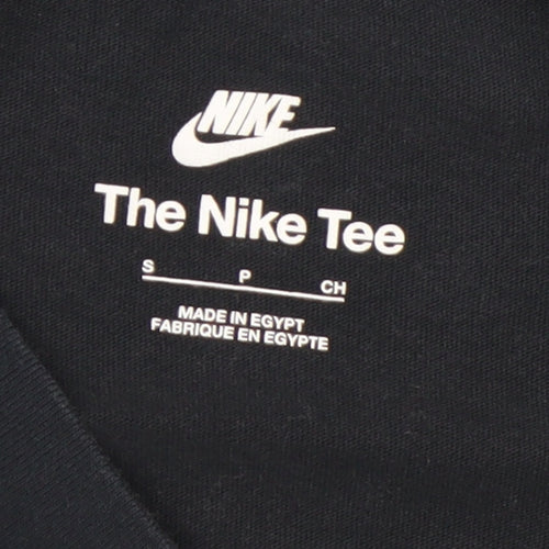 Nike Men’s Black Swoosh Graphic Cotton T-Shirt Size S