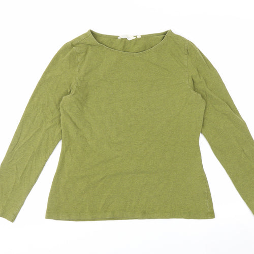 Seasalt Cornwall Women’s Green Long Sleeve Basic T-Shirt Size 14