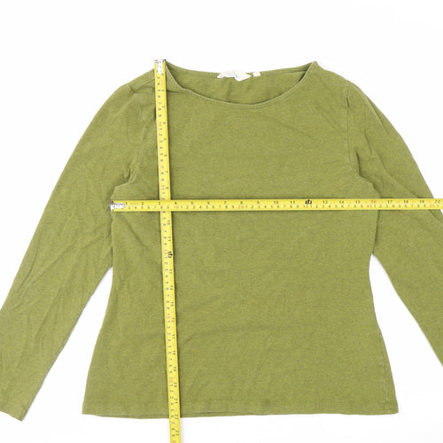 Seasalt Cornwall Women’s Green Long Sleeve Basic T-Shirt Size 14