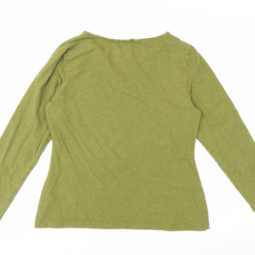 Seasalt Cornwall Women’s Green Long Sleeve Basic T-Shirt Size 14