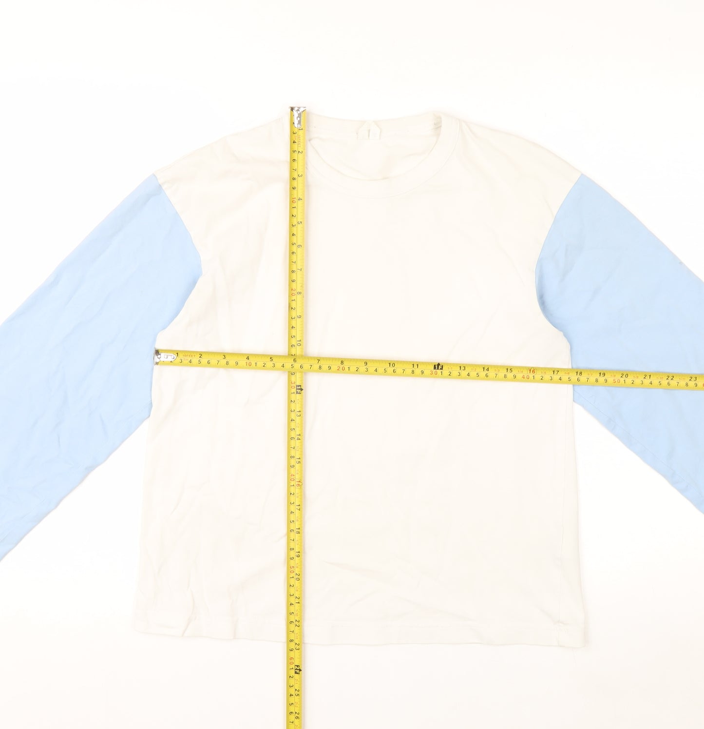 Arket Women’s Multicoloured Long Sleeve Cotton Crew Neck T-Shirt Size 8