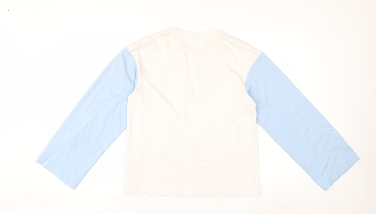Arket Women’s Multicoloured Long Sleeve Cotton Crew Neck T-Shirt Size 8