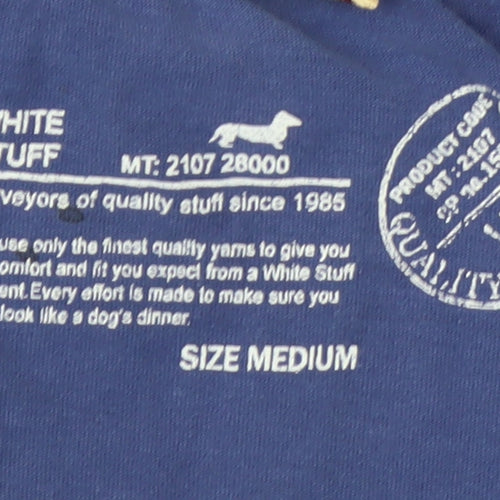 White Stuff Men's Blue Recording Studios Graphic T-Shirt Medium