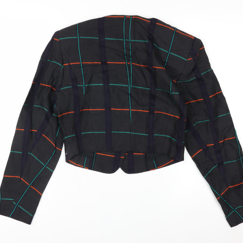 Ronfranco Women’s Multicoloured Checked Cropped Blazer Size 8