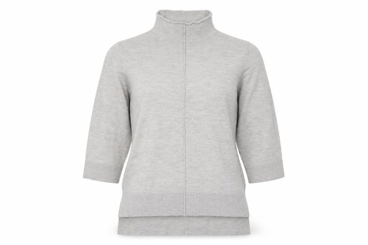 French Connection Womens Beige XL Mock Neck Knit Jumper