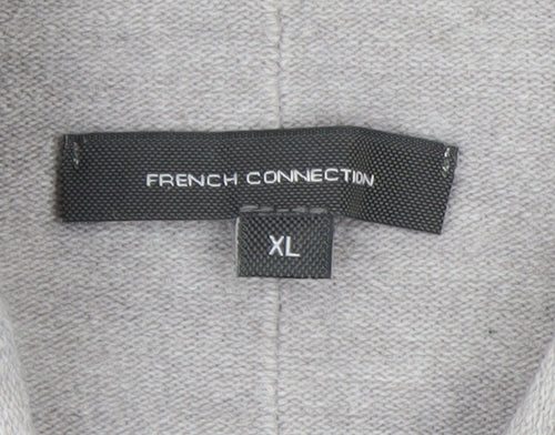 French Connection Womens Beige XL Mock Neck Knit Jumper