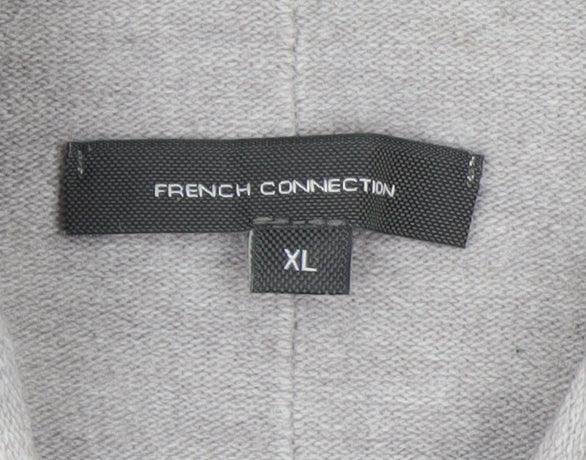 French Connection Womens Beige XL Mock Neck Knit Jumper