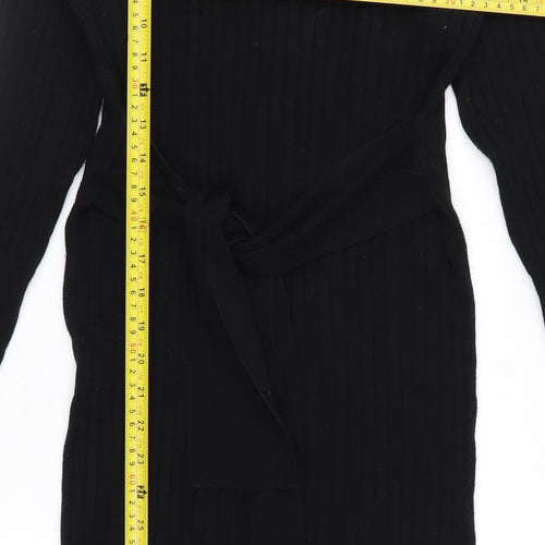 Esmara Women Black Bodycon Knit Belted Dress Size 10