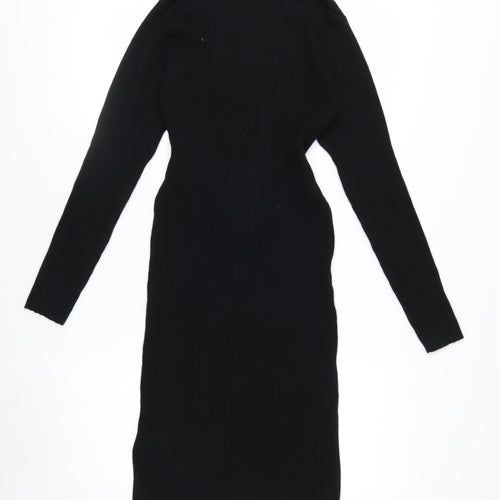 Esmara Women Black Bodycon Knit Belted Dress Size 10
