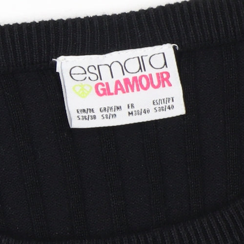 Esmara Women Black Bodycon Knit Belted Dress Size 10