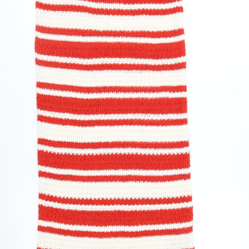 Marks and Spencer Women Red White Striped Knit Midi Shift Dress S