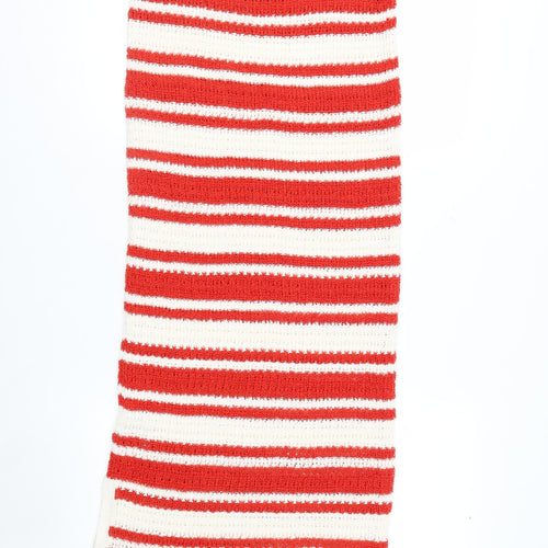 Marks and Spencer Women Red White Striped Knit Midi Shift Dress S