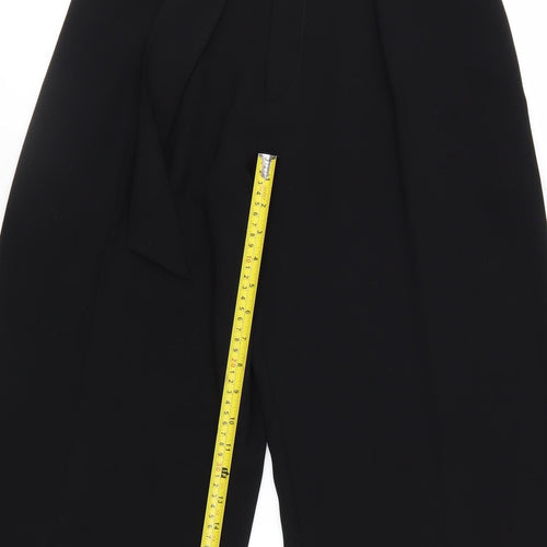 River Island Women’s Black Belted Culotte Trousers Size 8 Wide-Leg