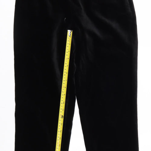 Marks and Spencer Women’s Black Velvet Petite Size 10 Straight Trousers