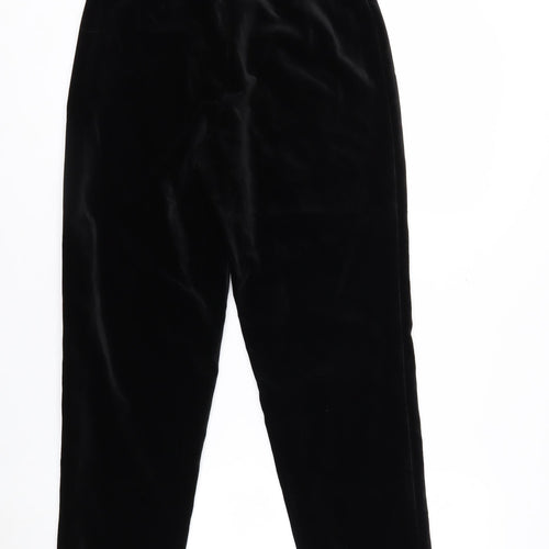 Marks and Spencer Women’s Black Velvet Petite Size 10 Straight Trousers