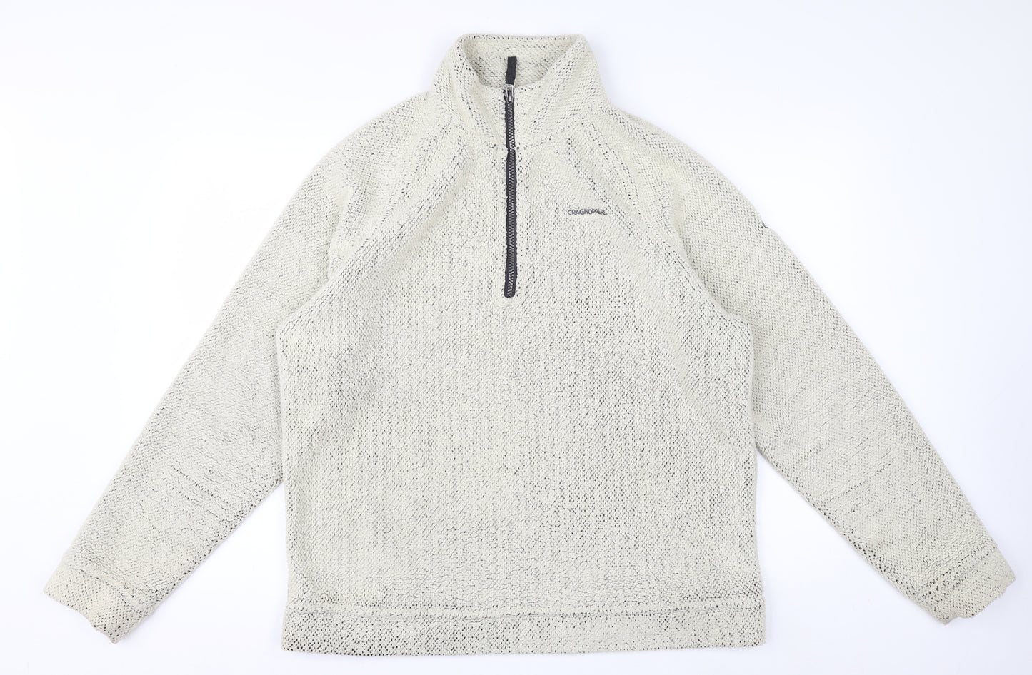 Craghoppers Men’s Beige Fleece 1/4 Zip Pullover Sweatshirt L