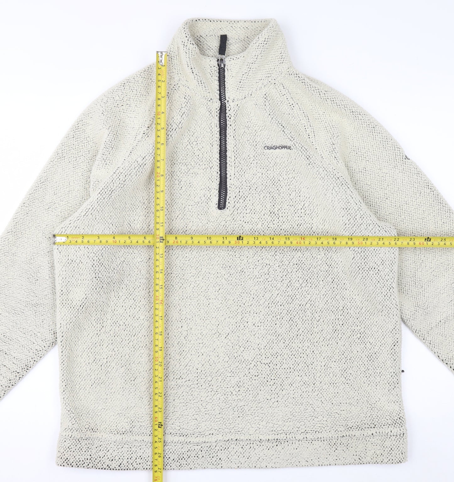 Craghoppers Men’s Beige Fleece 1/4 Zip Pullover Sweatshirt L
