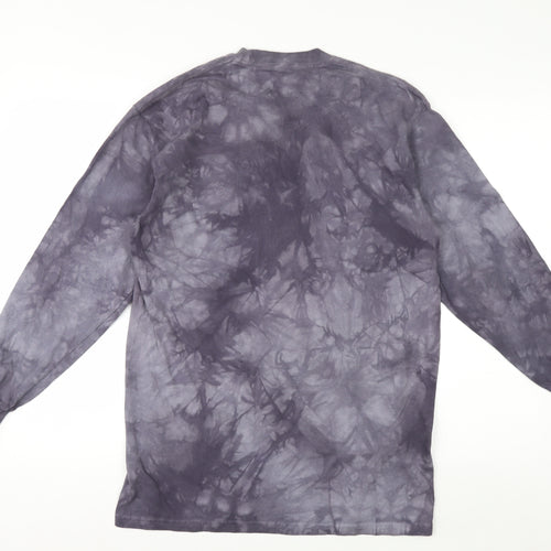 The Mountain Men's Grey Owl Graphic Long Sleeve Cotton T-Shirt M