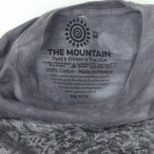 The Mountain Men's Grey Owl Graphic Long Sleeve Cotton T-Shirt M