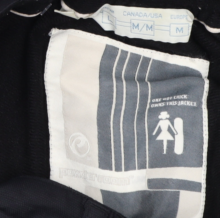 Powder Room Women's Black M Snow Pants Waterproof Insulated Winter Trousers