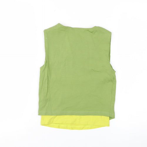 Collusion Women’s Green Cropped Cutout Tank Top Size 6
