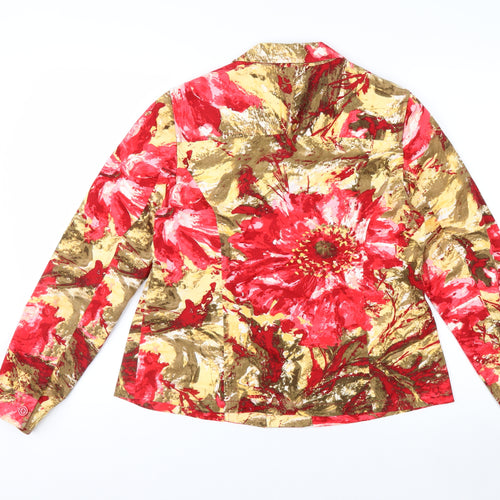 Christopher & Banks Women's Multicoloured Floral Cotton Stretch Jacket M
