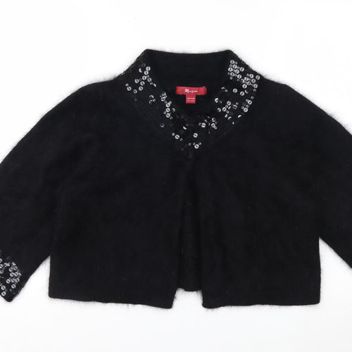Monsoon Women's Black Sequin Angora Cardigan Size 14
