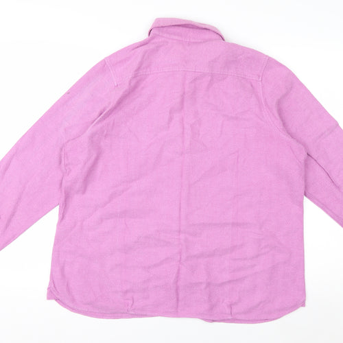 Oxford Shirt Co. Women's Pink Cotton Button-Up Shirt Size 18 Long Sleeve