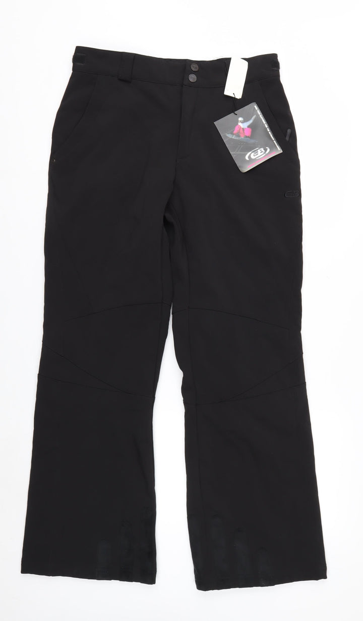 CB Sports Women's Black Softshell Snow Pants Size M Winter Ski Trousers