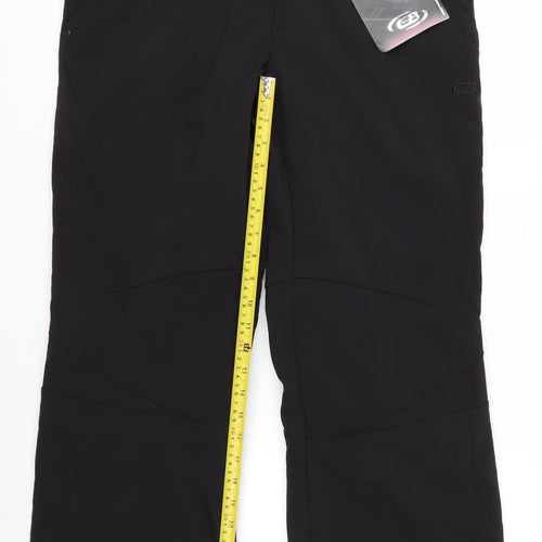 CB Sports Women's Black Softshell Snow Pants Size M Winter Ski Trousers