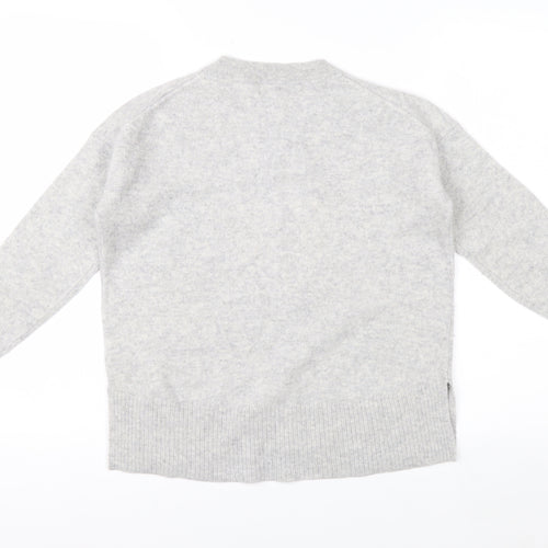 The White Company Womens Grey Small Cashmere Heart Jumper