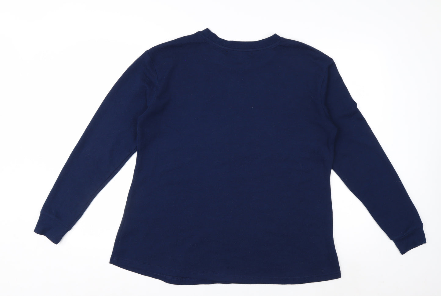 M&Co Women’s Blue Sequin Star Jumper UK 16 Long Sleeve Pullover