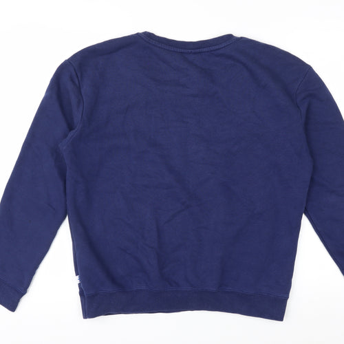 Adidas Womens Navy Pink Logo Crew Neck Sweatshirt Size 10
