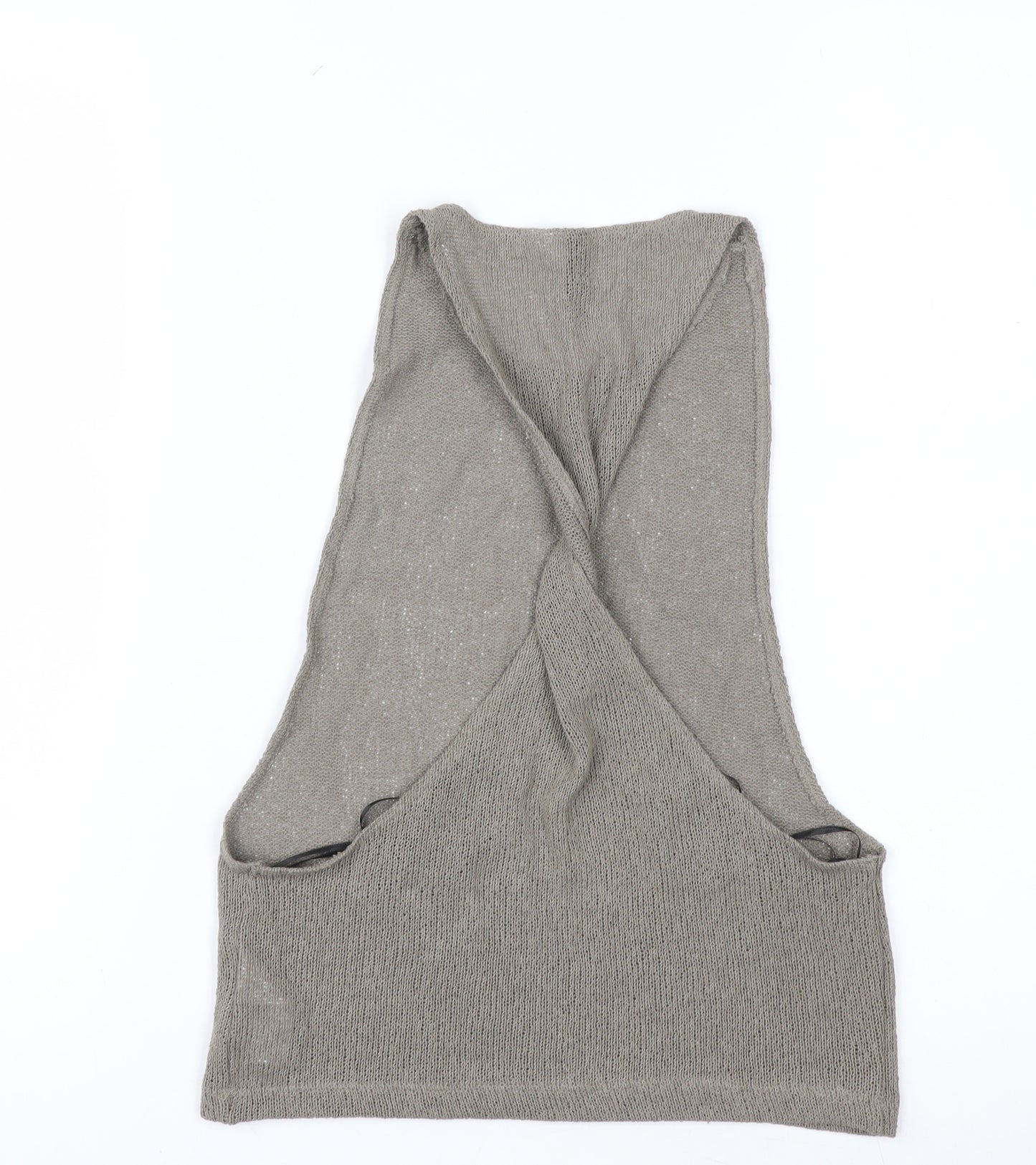 H&M Divided Women's Grey Cropped Knit Tank Top Size S