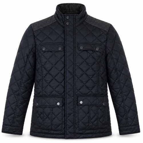 Maine New England Men's Black Quilted Nylon Jacket Size S 38in