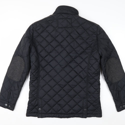 Maine New England Men's Black Quilted Nylon Jacket Size S 38in