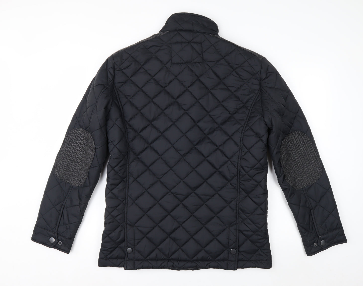Maine New England Men's Black Quilted Nylon Jacket Size S 38in
