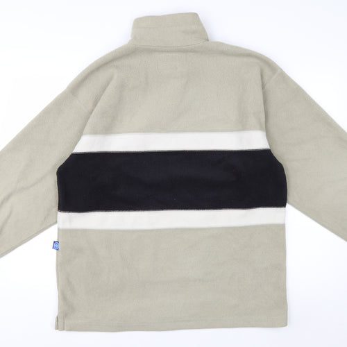 Helly Hansen Men’s Beige Fleece Sweatshirt M 1/4 Zip Outdoor Pullover