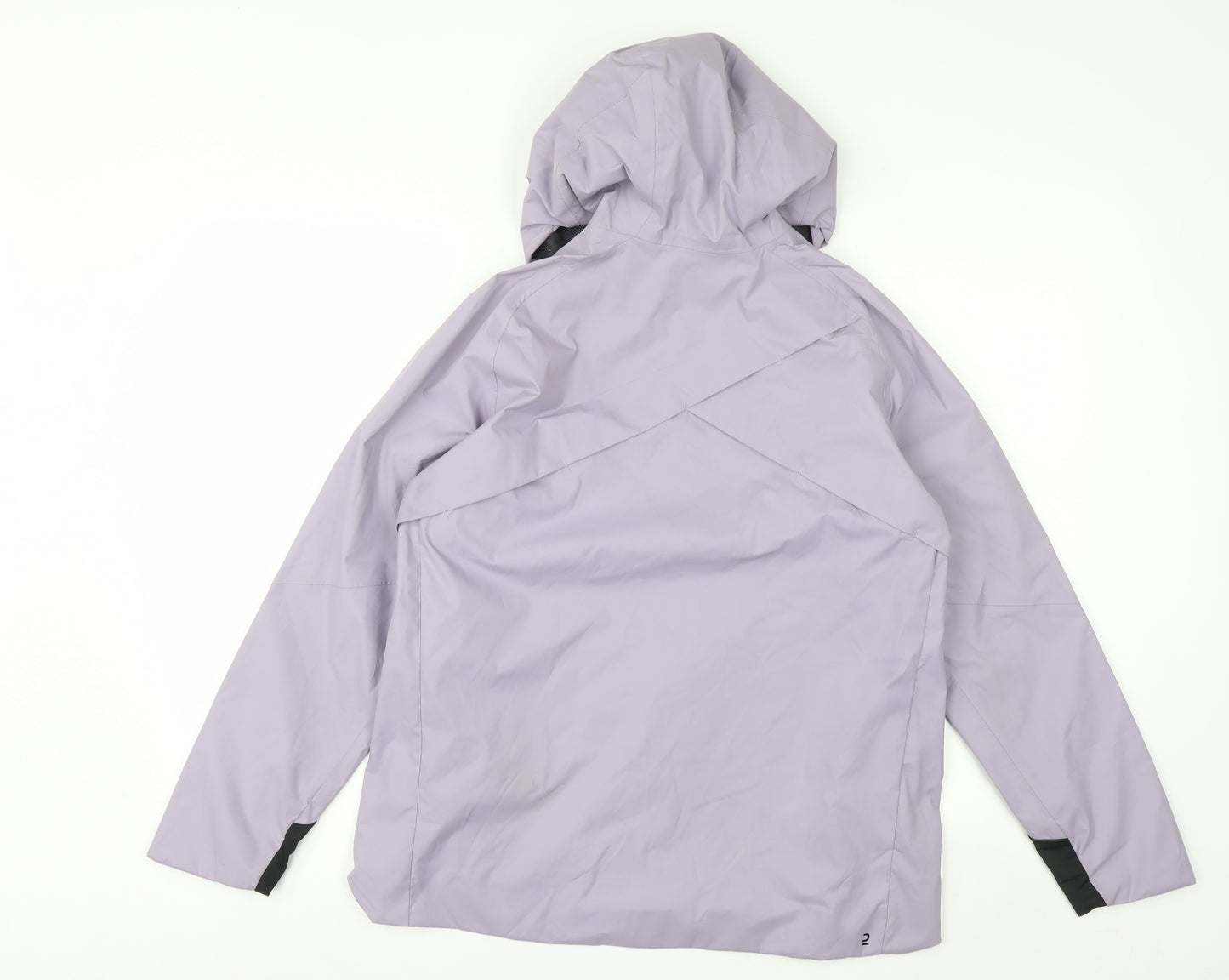 Quechua Teens Purple Waterproof Hooded Rain Jacket Size 14