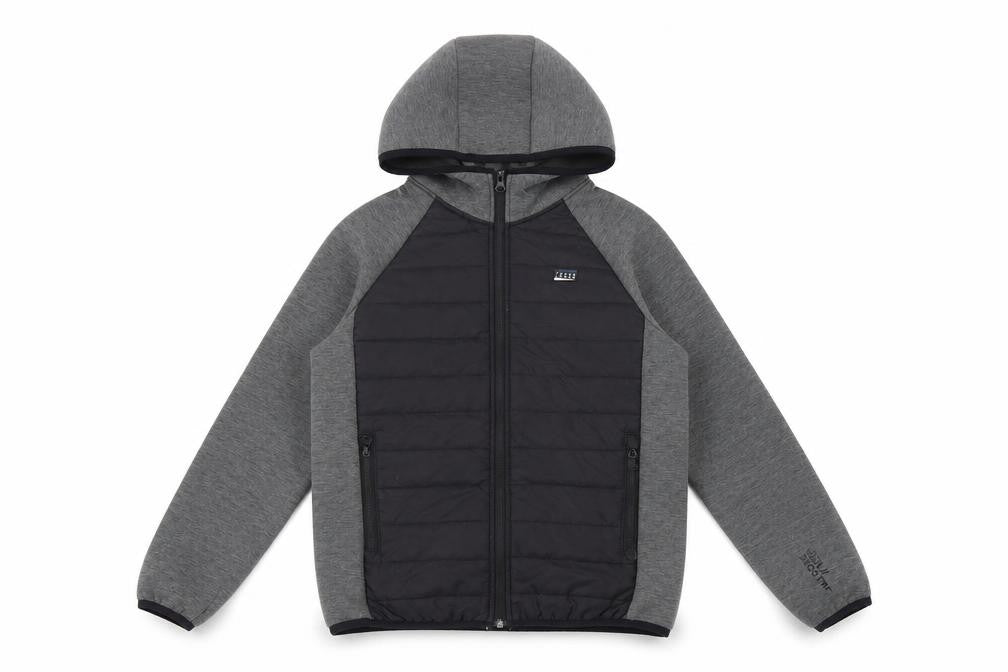 Jack & Jones Boys Grey Hooded Puffer Jacket Size 152 Full Zip