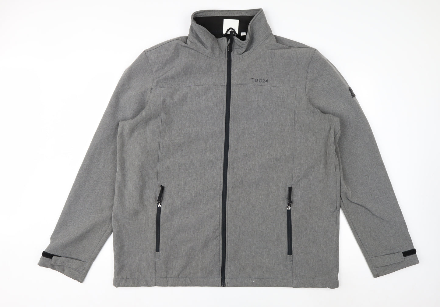 TOG24 Men's Grey 2XL Softshell Jacket Water Resistant Outdoor