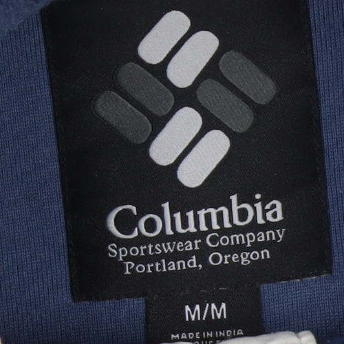 Columbia Men's Blue Fleece Henley Sweatshirt Size M Outdoor Pullover