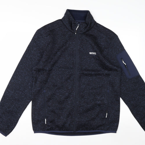 Regatta Men's Blue Full Zip Fleece Jacket Size L Outdoor Casual
