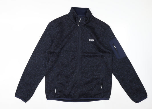 Regatta Men's Blue Full Zip Fleece Jacket Size L Outdoor Casual