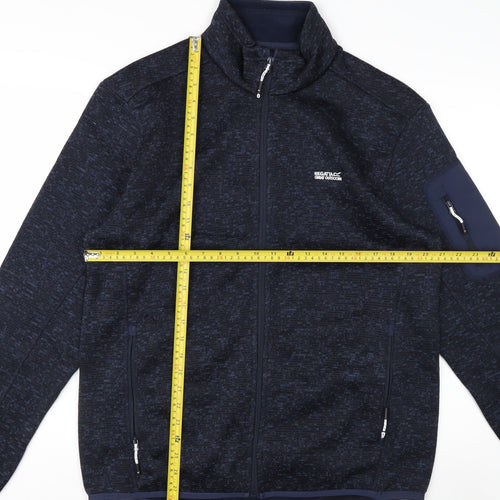 Regatta Men's Blue Full Zip Fleece Jacket Size L Outdoor Casual