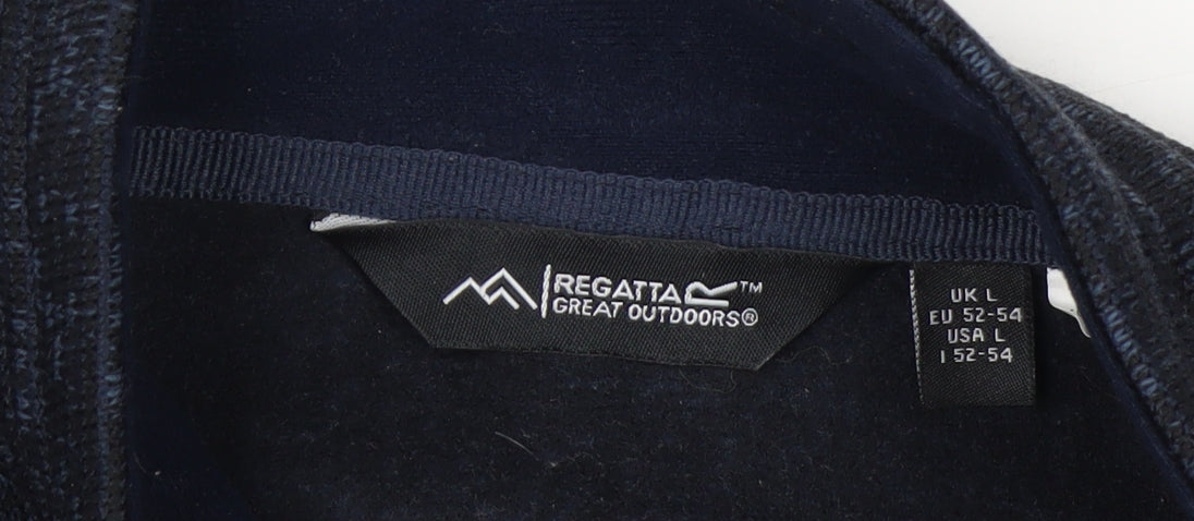Regatta Men's Blue Full Zip Fleece Jacket Size L Outdoor Casual