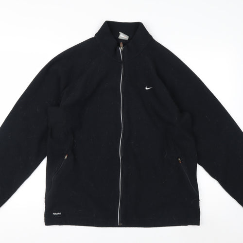 Nike Men's Black L Polyester Fleece Full Zip Jacket