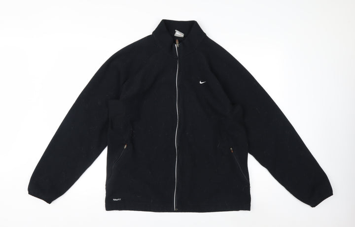 Nike Men's Black L Polyester Fleece Full Zip Jacket